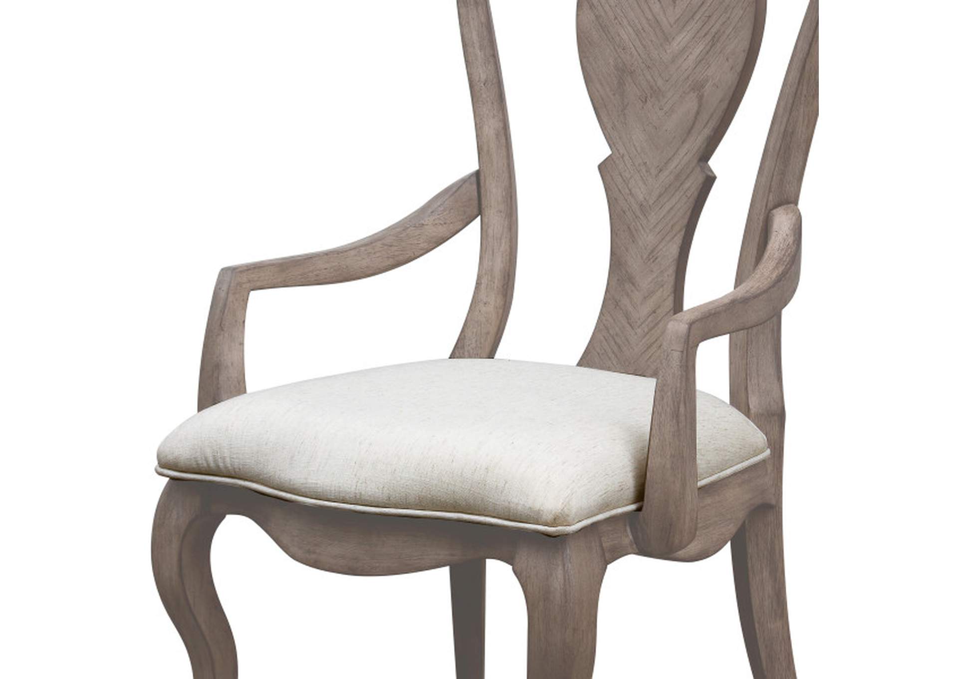 Ella Splat Back Arm Chair 2 Piece in Gray,Pulaski Furniture