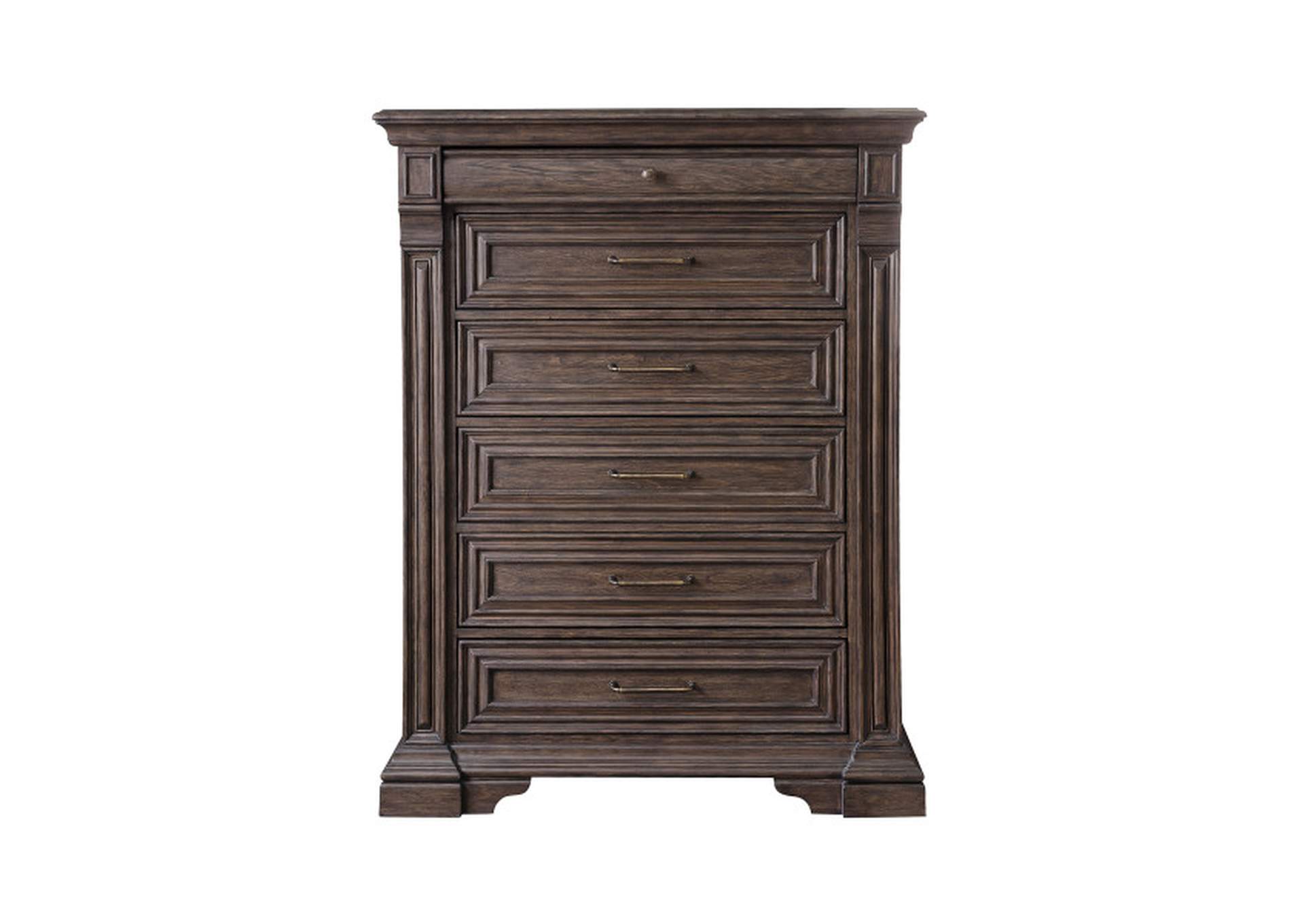 Bedford Heights 6 Drawer Chest in Estate Brown,Pulaski Furniture