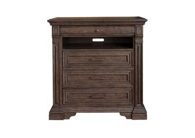 Image for Bedford Heights 4 Drawer Media Chest in Estate Brown