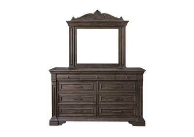 Image for Bedford Heights 9 Drawer Dresser in Estate Brown