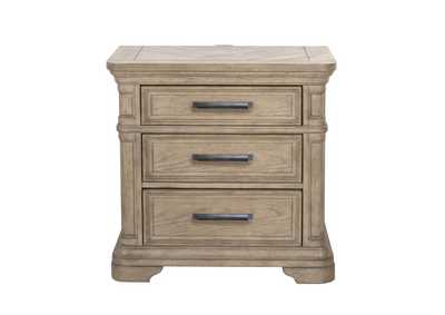 Image for Monterey 3 Drawer USB Charging Nightstand in Sandcastle Beige