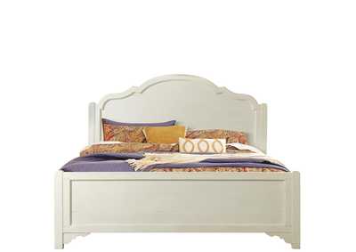 Grand Haven Feathered White Panel Queen Bed