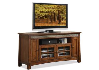 Craftsman Home Americana Oak 62-in Tv Console
