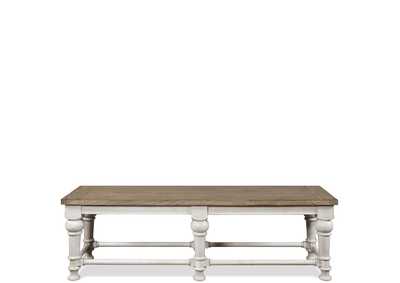 Southport Antique Oak/smokey White Dining Bench 1in