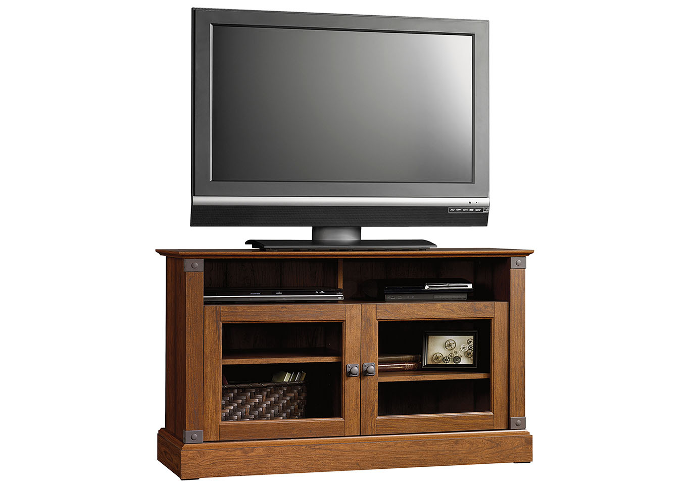 Carson Forge Washington Cherry Panel Tv Stand,Sauder