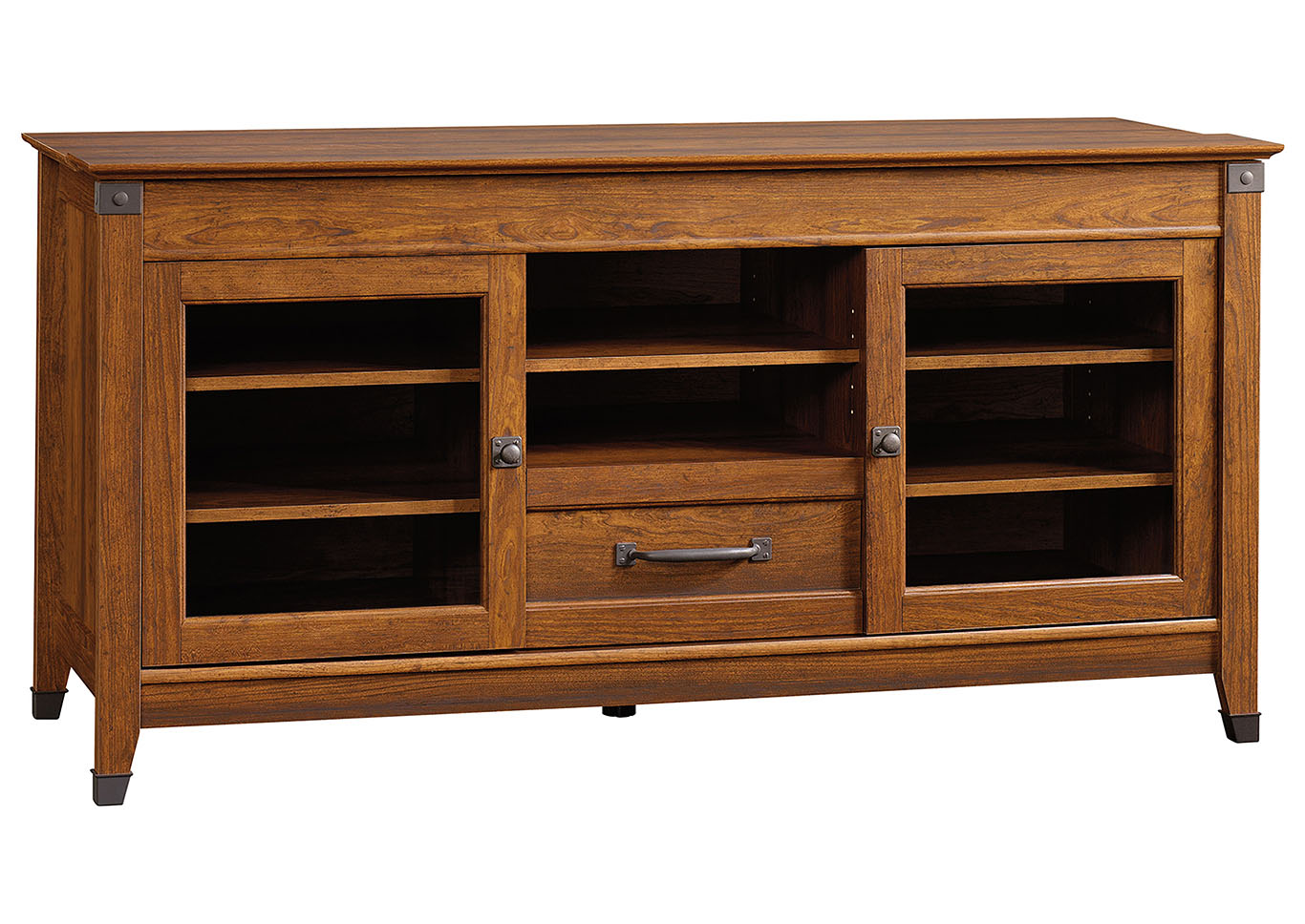 Carson Forge Washington Cherry Entertainment Credenza,Sauder