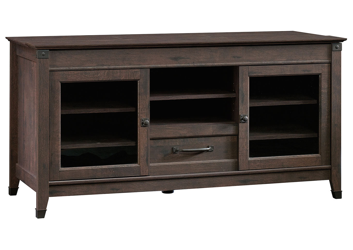 Carson Forge Coffee Oak Entertainment Credenza,Sauder