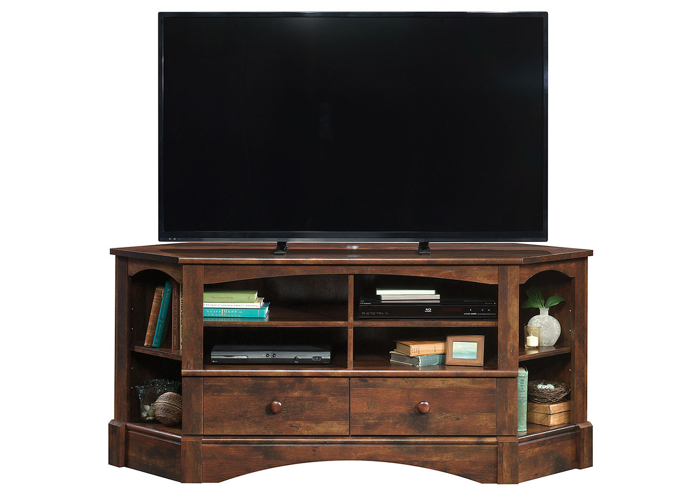 Harbor View Curado Cherry Corner Entertainment Credenza,Sauder