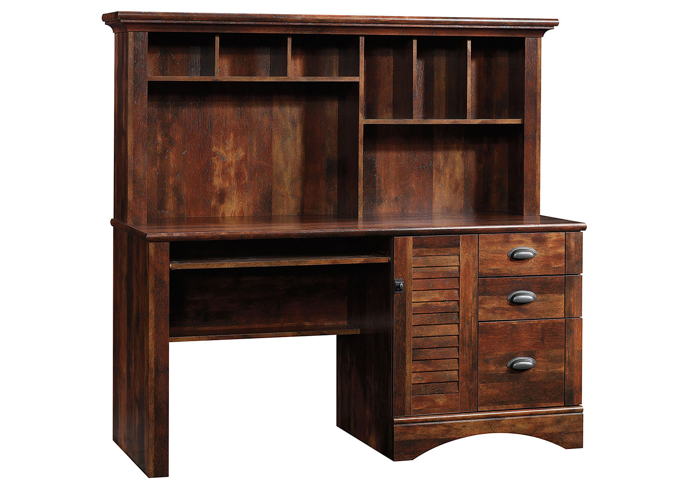 Harbor View Curado Cherry Computer Desk w/Hutch,Sauder