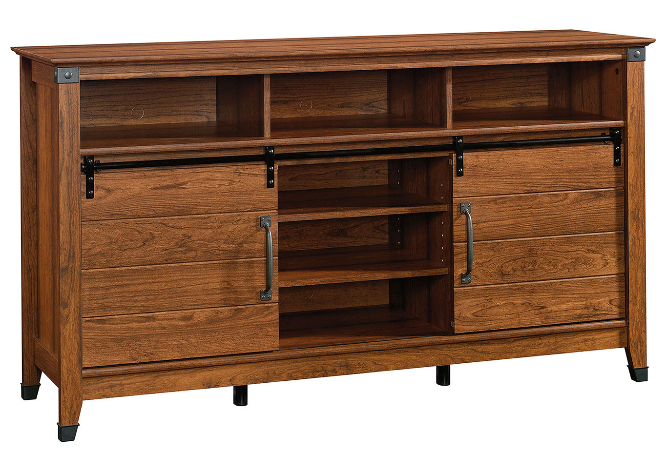 Carson Forge Washington Cherry Credenza,Sauder