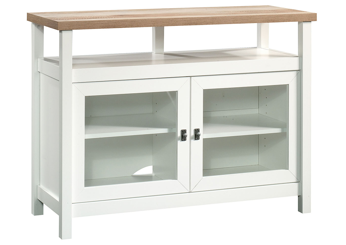 Cottage Road Soft White Entertainment Stand,Sauder