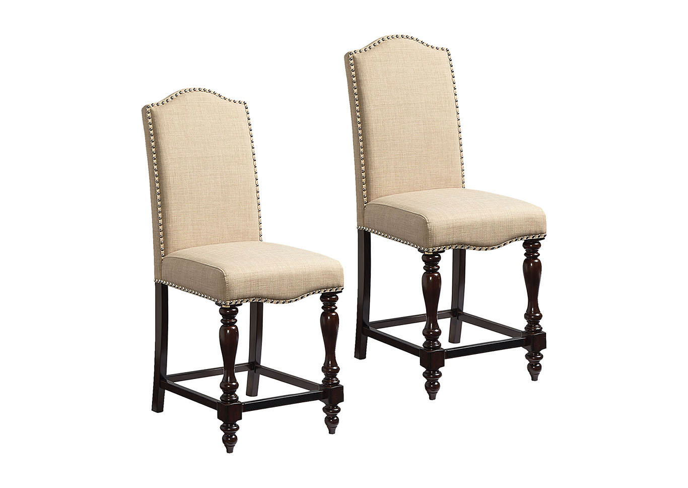 Mcgregor Brown Upholstered Counter Chair (Set of 2),Standard