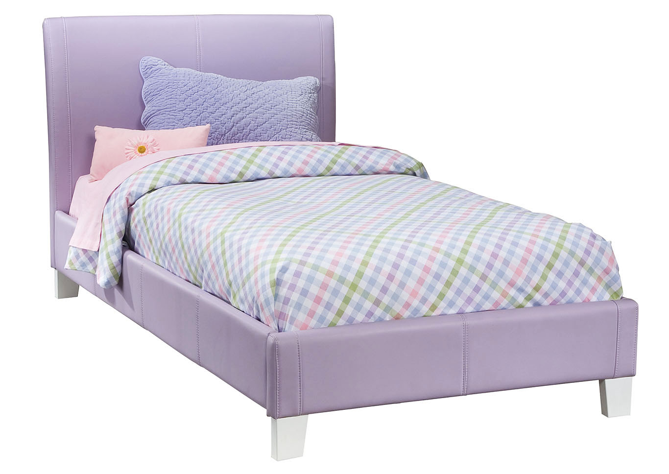 Fantasia Lavender Twin Upholstered Bed,Standard