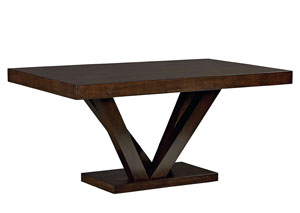 Couture Elegance Brown Rectangular Dining Table
