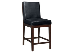 Couture Elegance Black Counter Chair (Set of 2)