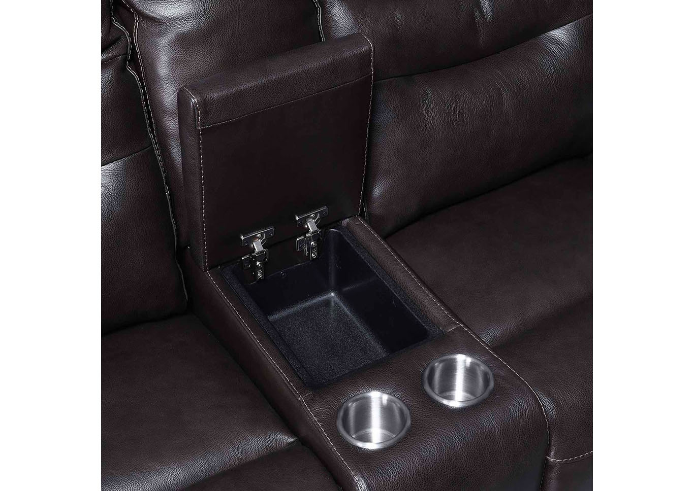 Fortuna Coffee Recliner Console Love Power^2,Steve Silver