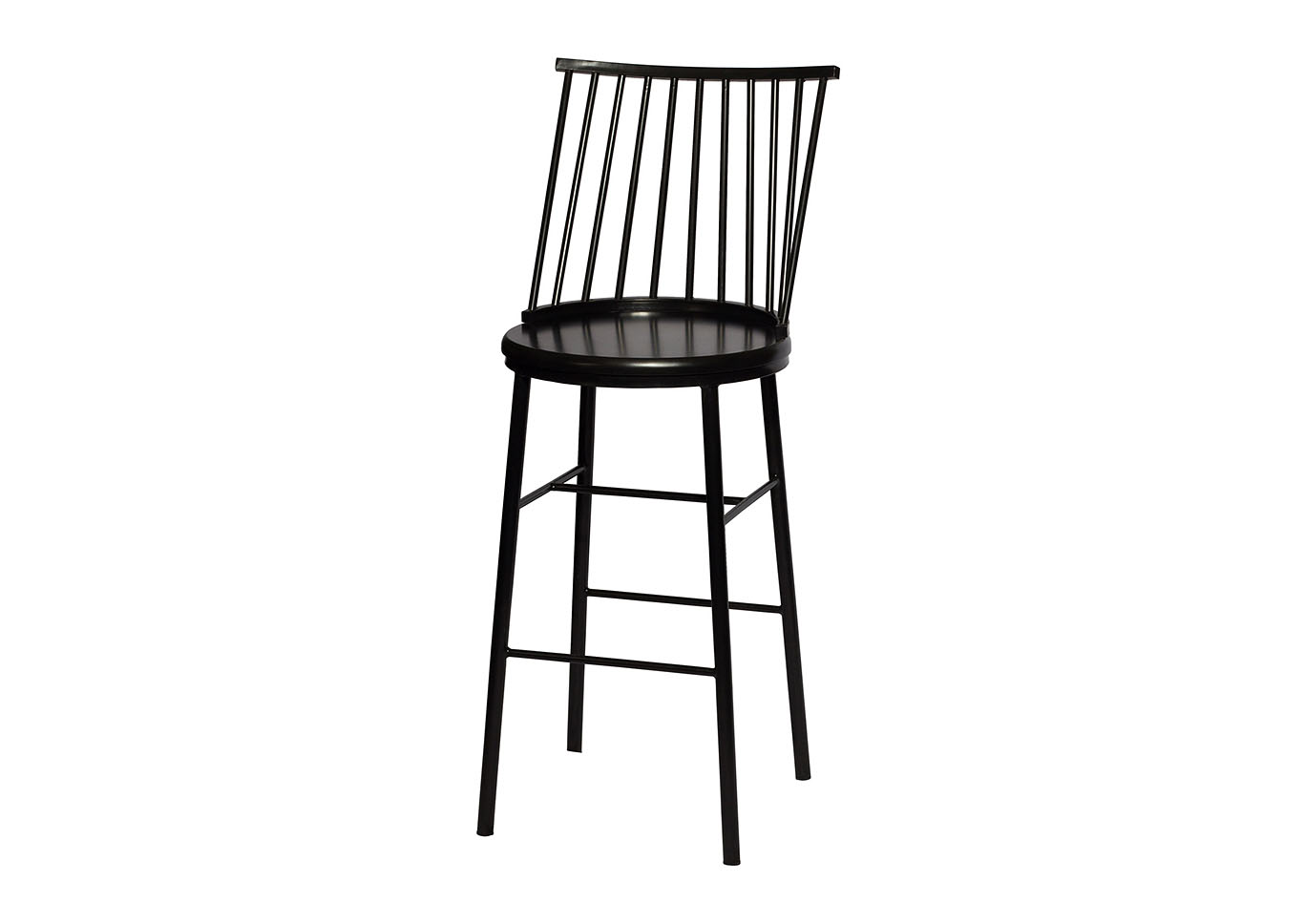 Frida Black Bar Stool [2/ctn],Steve Silver
