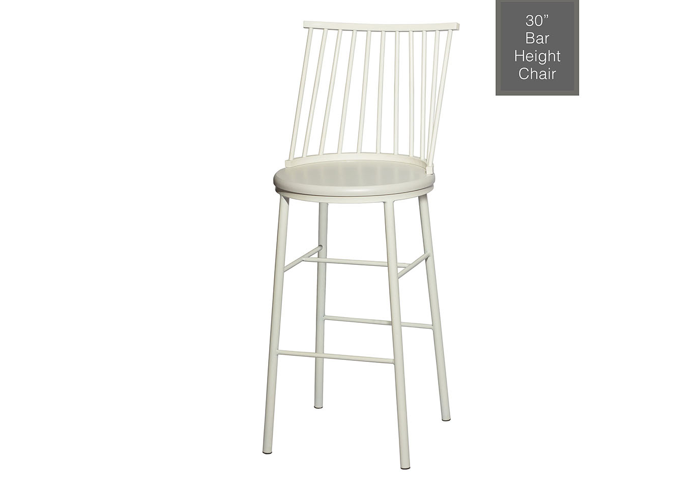 Frida White Bar Stool [2/ctn],Steve Silver