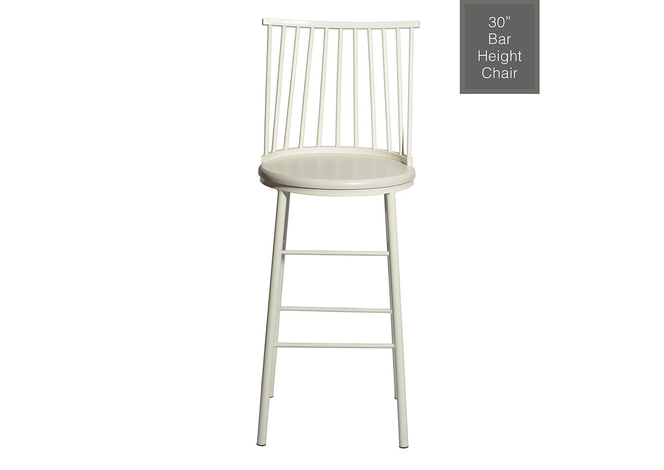 Frida White Bar Stool [2/ctn],Steve Silver
