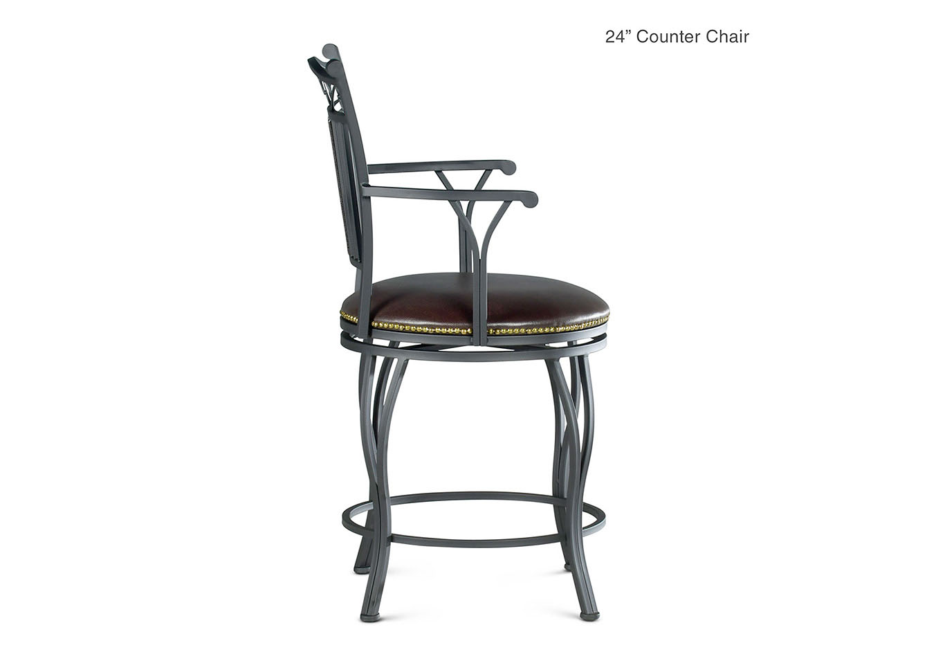 Barbara Brown Jumbo Swivel Counter Dining Chair [2/Ctn],Steve Silver