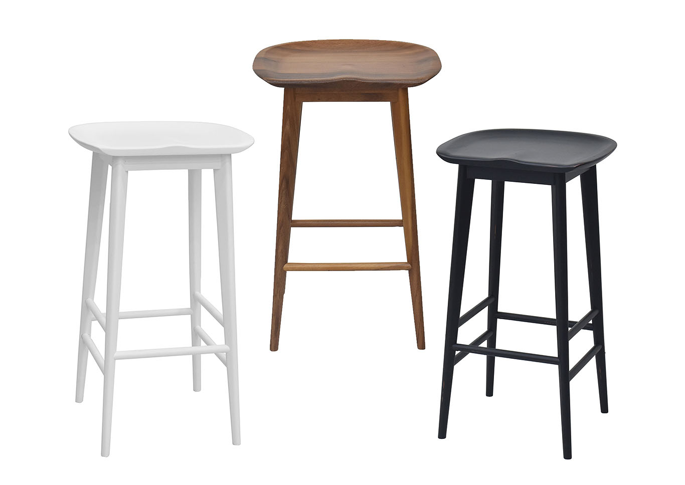Hilton Black Bar Stool,Steve Silver