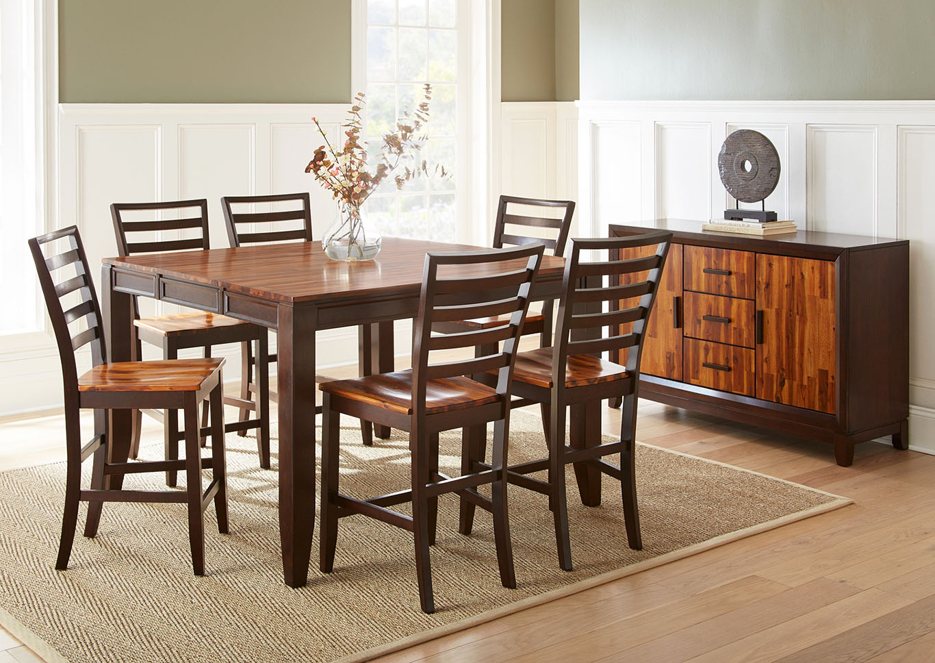 Abaco Brown Counter Dining Table,Steve Silver