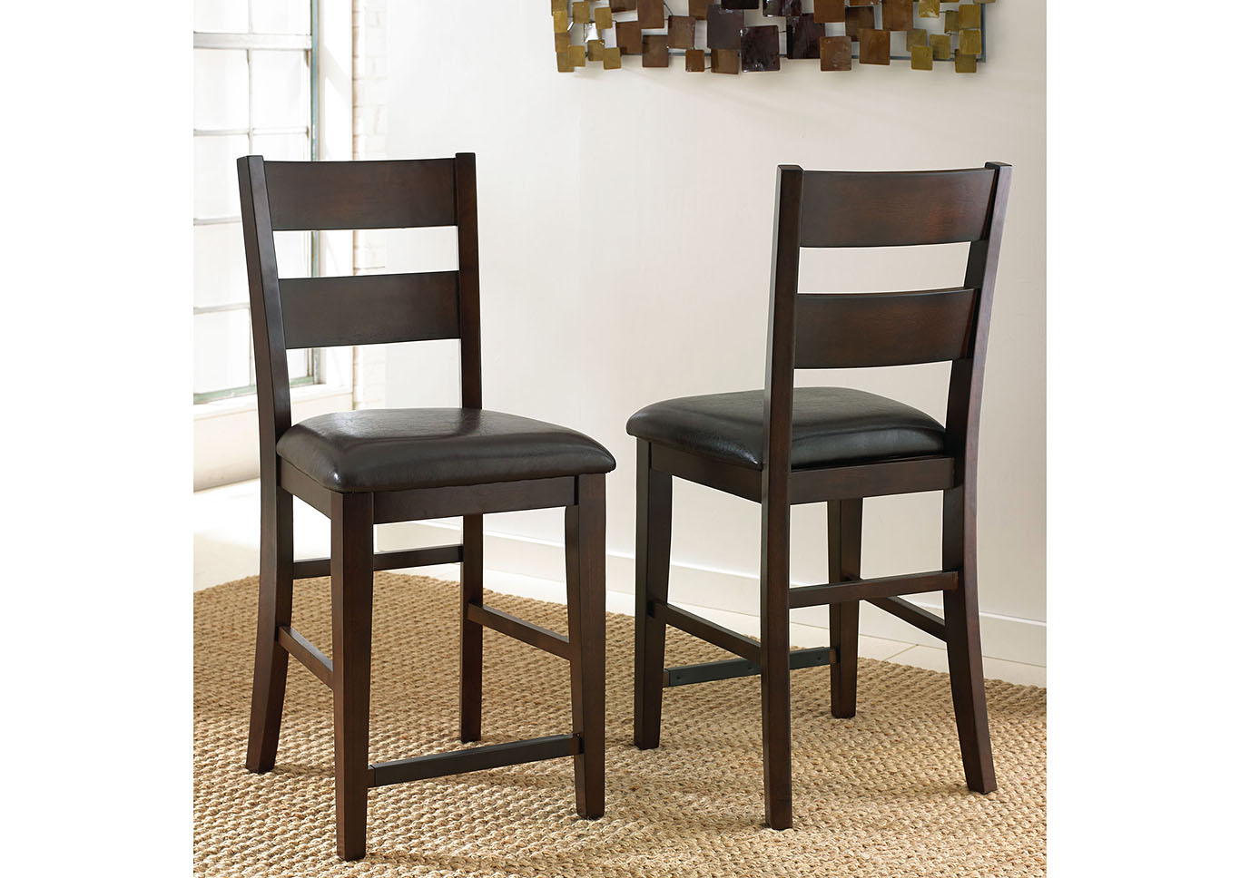 Victoria Brown Counter Dining Chair [2/Ctn],Steve Silver