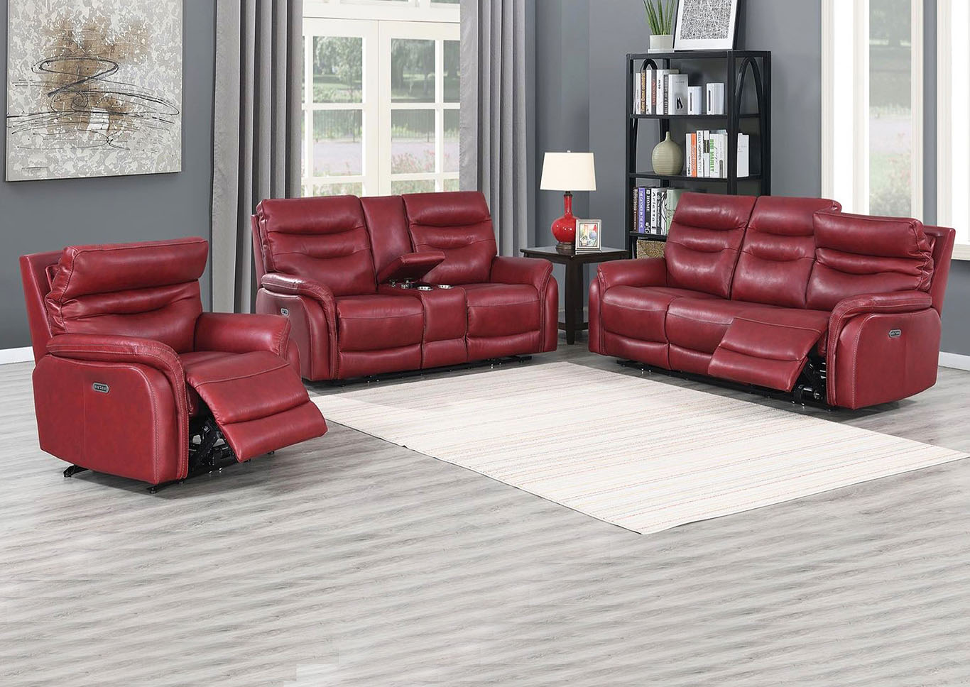 Fortuna Wine Recliner SofaPower^2,Steve Silver