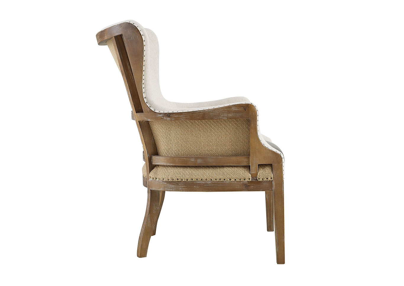 George Two Tone Wingback Accent Chair,Steve Silver