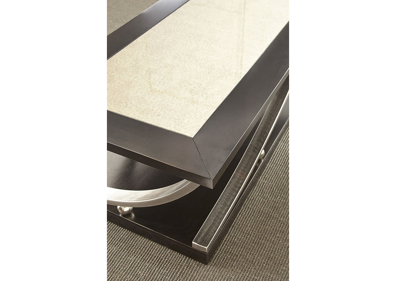 Ramsey Grey Cocktail Table W/Casters,Steve Silver