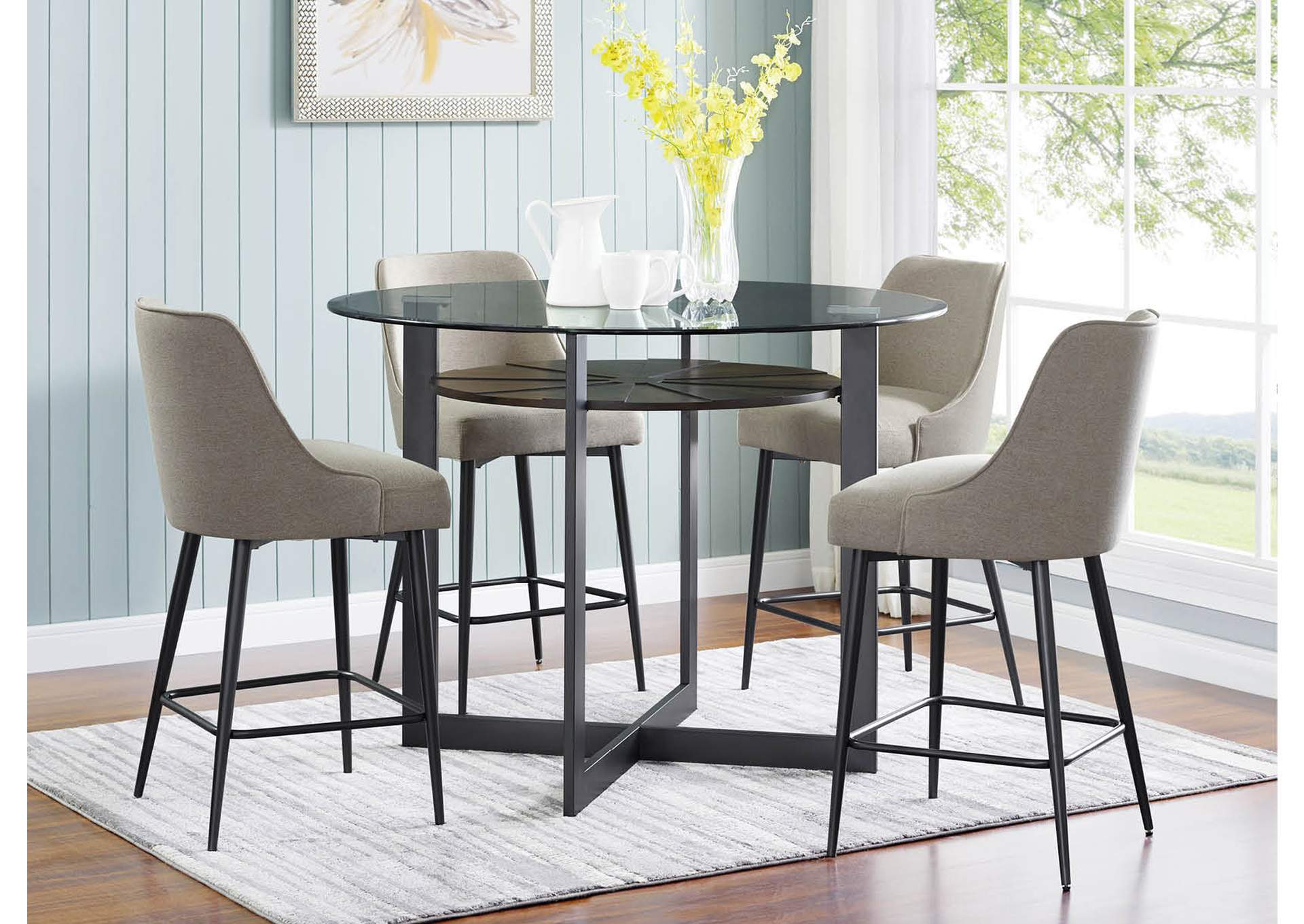 Antonio Brown Gray Side Dining Chair [2/Ctn],Steve Silver