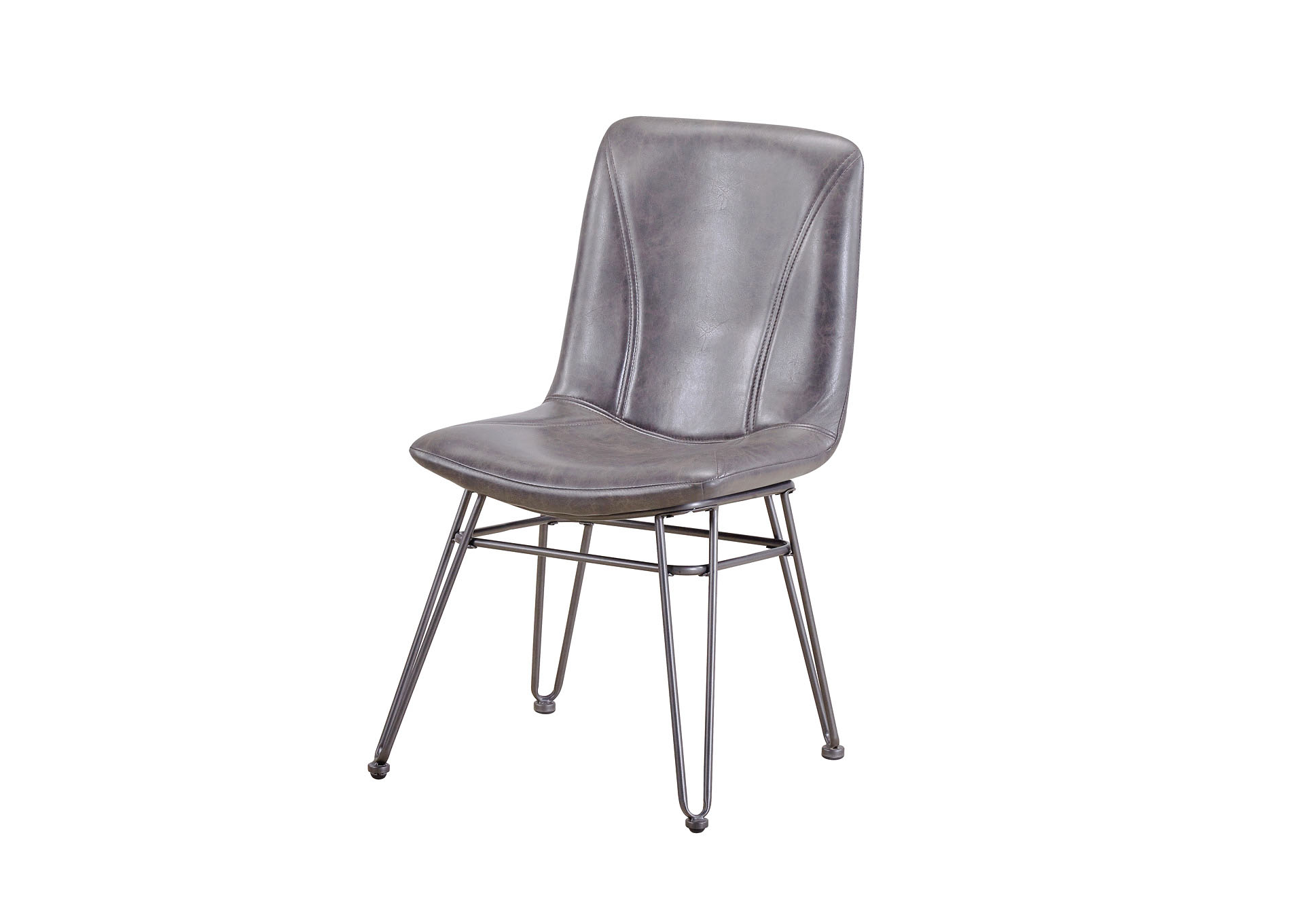 Derek Grey PU Side Dining Chair [2/Ctn],Steve Silver