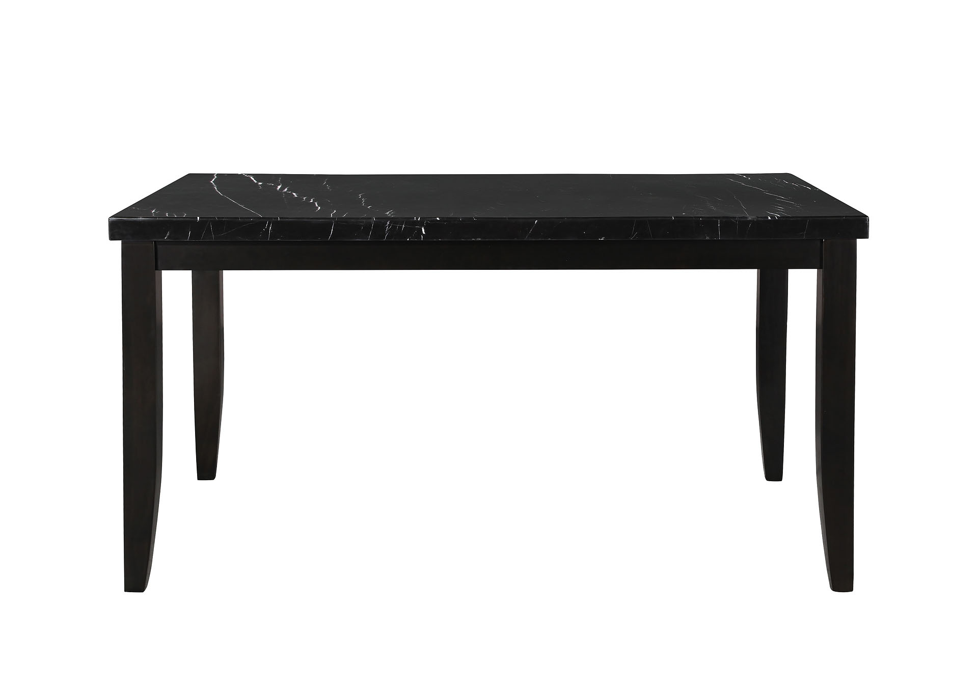 Markina Black Rectangular Marble Top Counter Dining Table,Steve Silver