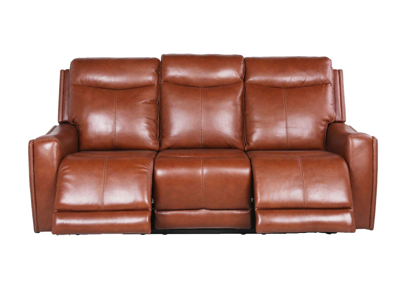 Natalia Brown Recliner Sofa Power^2,Steve Silver