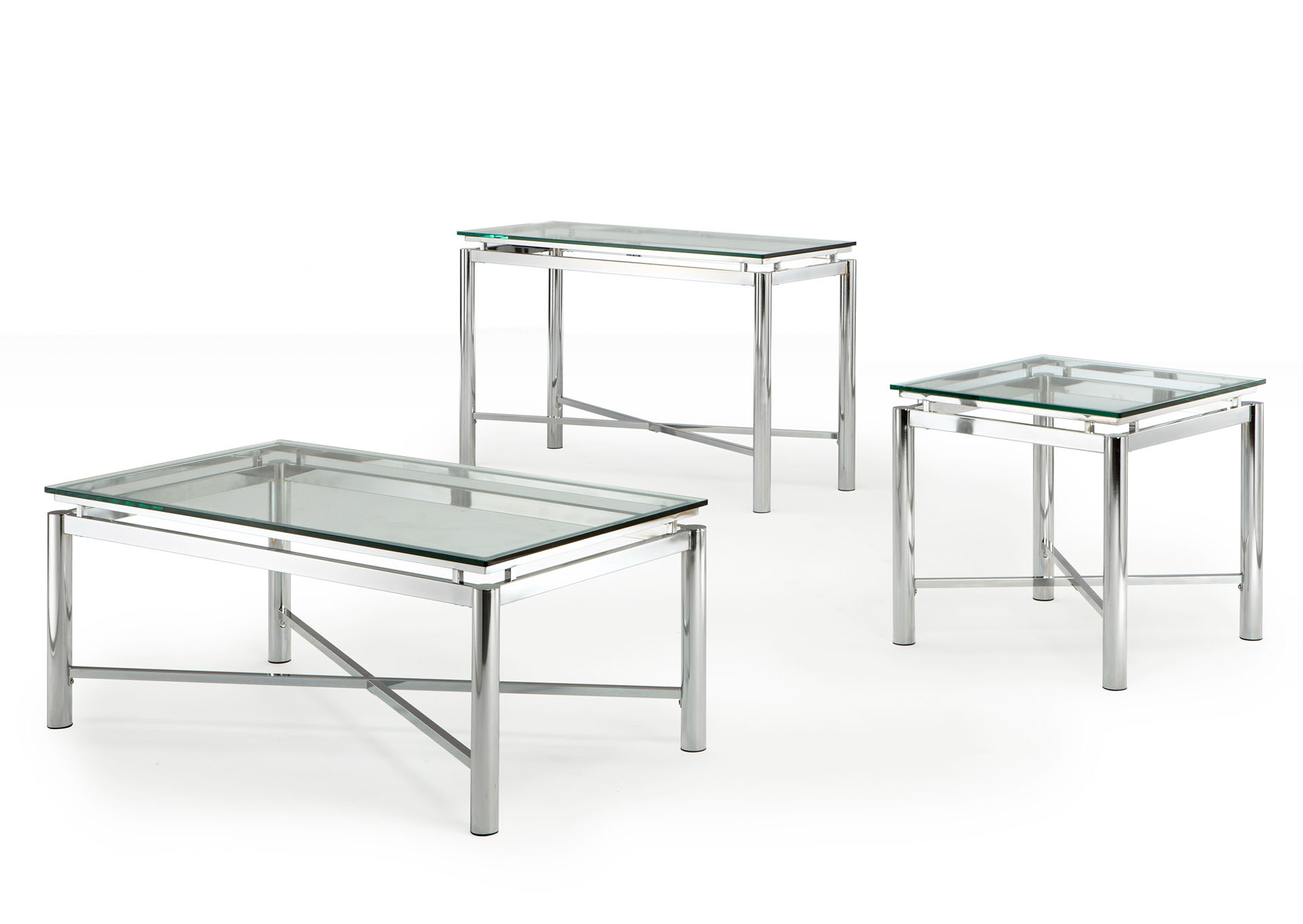 Nova Metallic Glass Top Cocktail, End, & Sofa Tables,Steve Silver