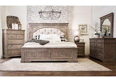 Highland Park Avenue Waxed Driftwood Panel Queen Bed