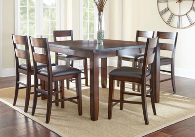 Image for Victoria Brown Rectangular Counter Dining Set W/ 6 Chairs
