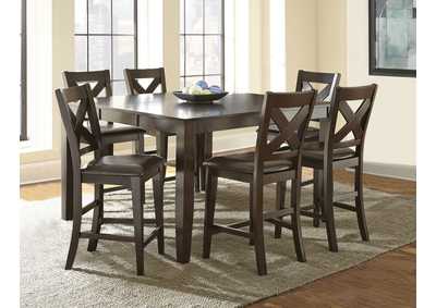 Image for Crosspointe Espresso Counter Dining Chair [2/Ctn]