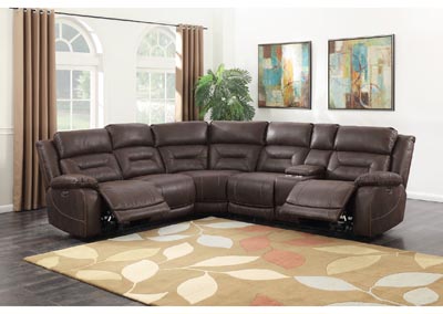 Image for Aria Saddle Brown 3 Piece Sectional Sofa