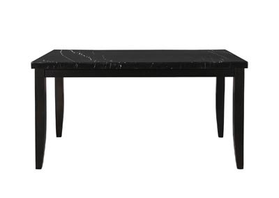 Image for Markina Black Rectangular Marble Top Counter Dining Table