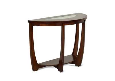 Image for Rafael Brown Sofa Table w/Cracked Glass Insert