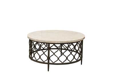 Image for Roland White Marble Top Cocktail Table