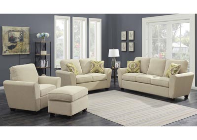 Image for Isabella Cream Stationary 4 Piece Living Room Set
