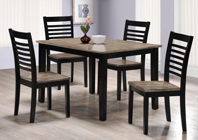 Image for East Pointe Ebony 5.Piece Two-Tone Dining Set