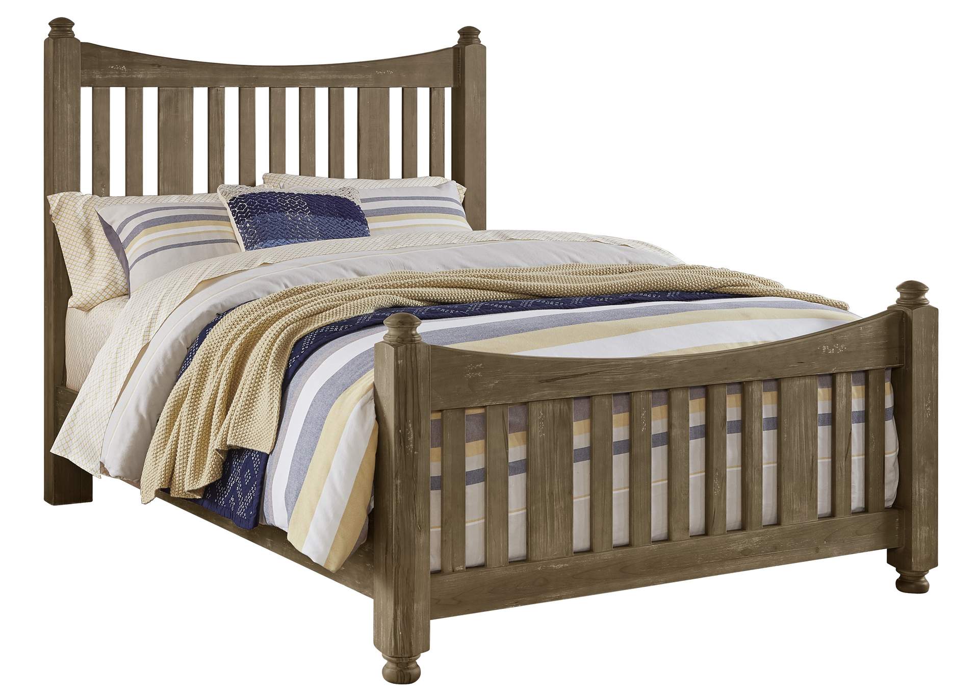 Maple Road Kabul Slat Poster Queen Bed,Vaughan-Bassett