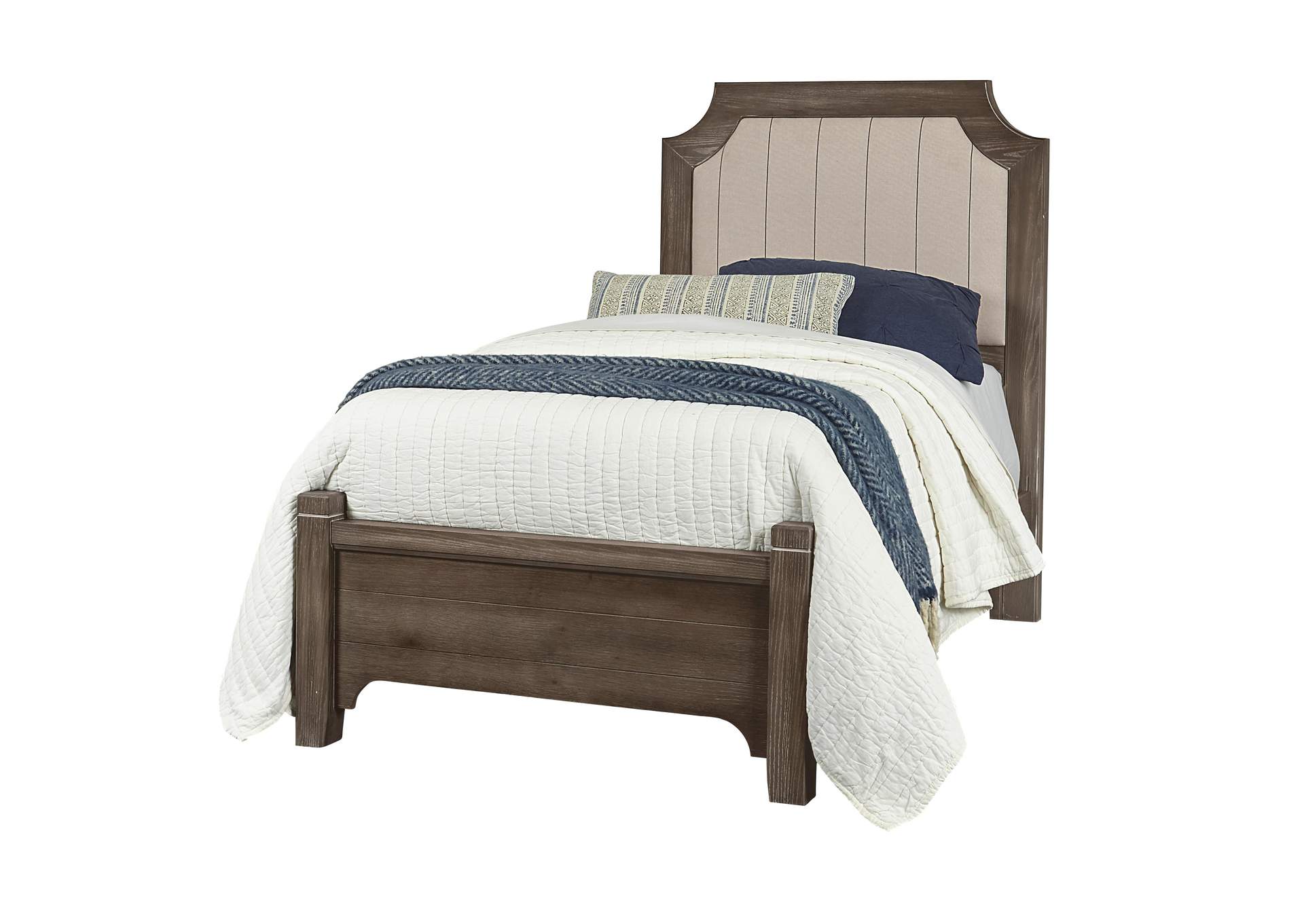 Bungalow Cararra Upholstered Twin Bed,Vaughan-Bassett