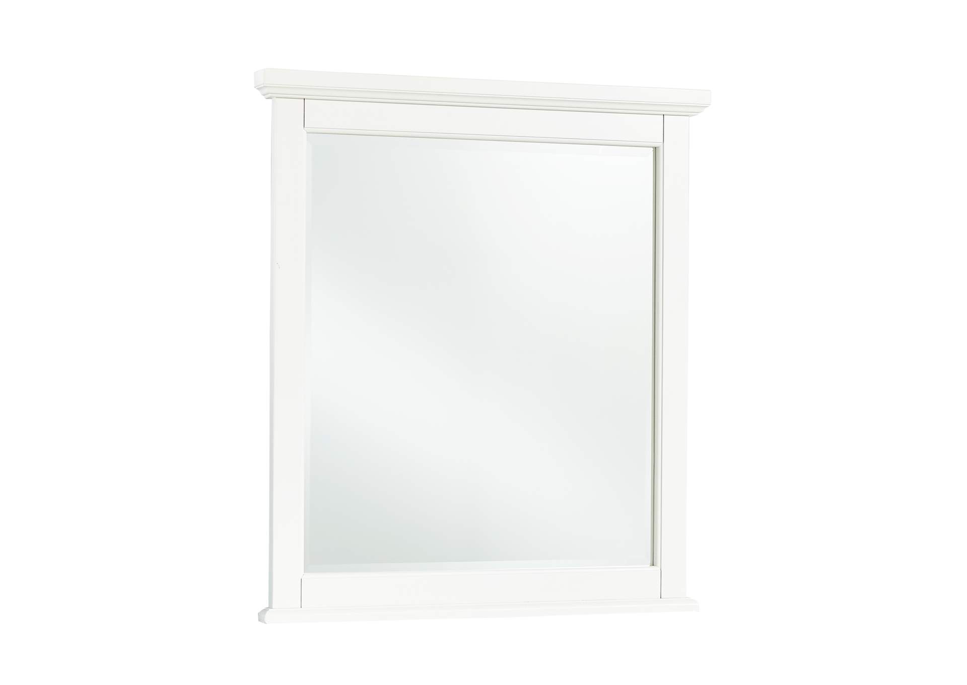 Bonanza White Small Landscape Mirror,Vaughan-Bassett