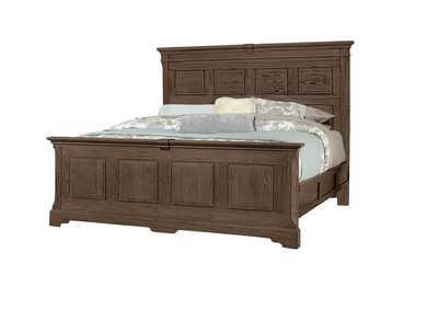 Image for Heritage Cobblestone Oak Queen Mansion Bed With Decorative Rails