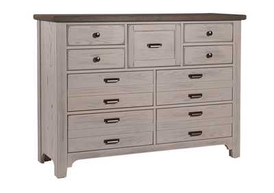 Image for Bungalow Dover Grey with Folkstone Top Master Dresser - 9 Drawer
