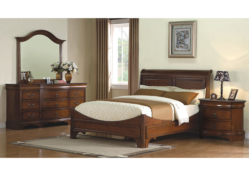 Renaissance - Cherry Sleigh King Bed,Winners Only